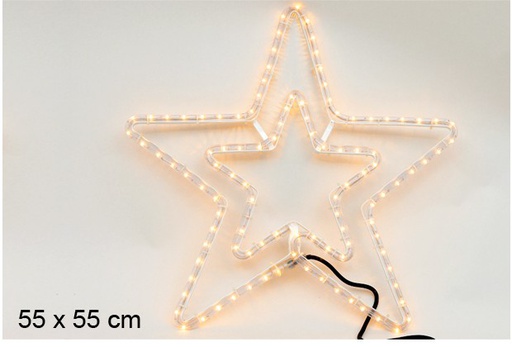 [104447] White double tube star 55 cm