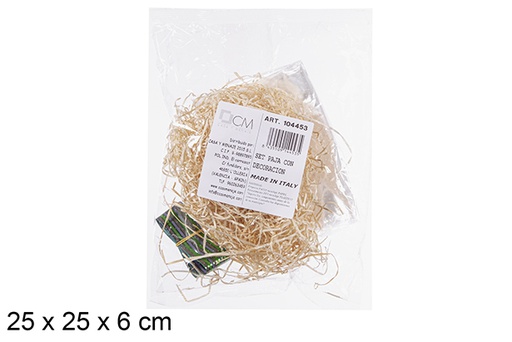 [104453] Pack straw with decoration 25 cm