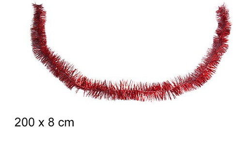 [105235] Espumillón rojo 200x8 cm