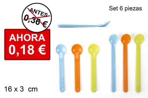 [052429] Pack 6 cucchiai di plastica per bambini