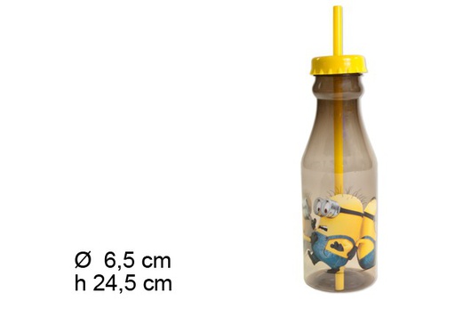 [052533] Botella leche con pajita Minions