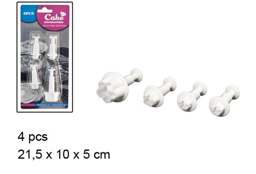 [053561] Pack 4 moldes rosa para repostería