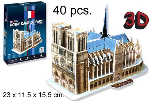 [077726] Puzzle 3D Notre Dame de Paris 40 pezzi