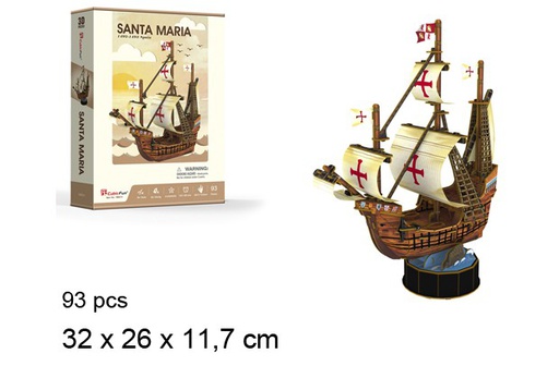 [077855] Puzle 3D barco Santa María 93 piezas