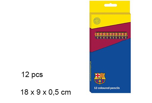 [097233] Set 12 piezas lápices colores F.C Barcelona