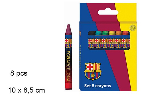 [097240] Set 8 colores cera fc barcelona