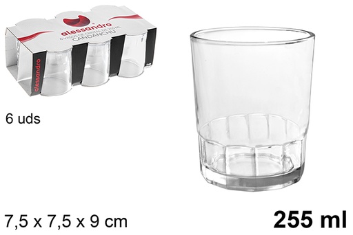 [100007] Pack 6 vasos cristal agua Candanchu 255 ml