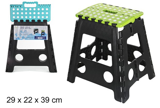 [100344] Banqueta dobrável de plástico sortida 39 cm