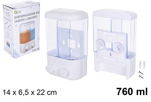 [100395] Distributeur de savon liquide double 760 ml