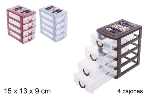 [100463] Mini cómoda de plástico 4 gavetas