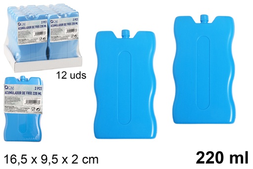 [100473] Pack 2 accumulatore di freddo per frigorifero 220 ml