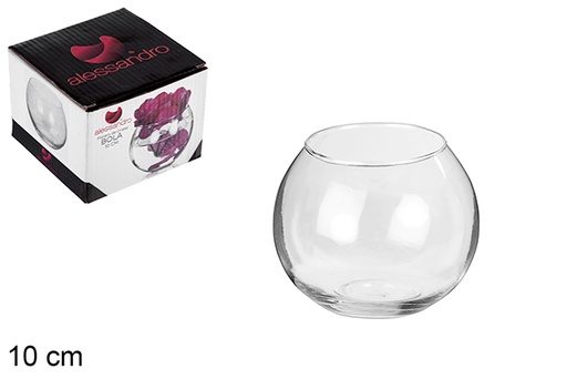 [100480] Vase en verre boule 10 cm