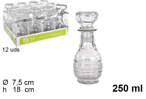 [100508] Bouteille en verre à liqueur Nancy 250 ml