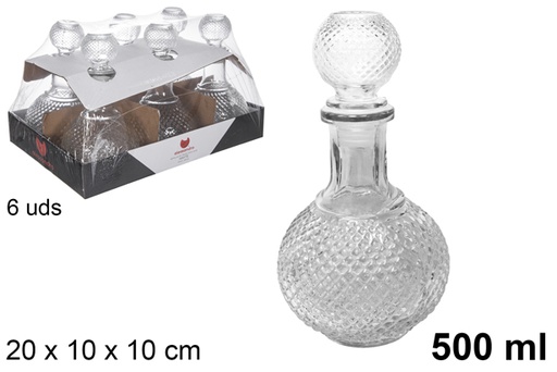 [100509] Bouteille en verre pour alcool Mayte 500 ml