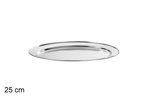 [100514] Oval metal tray 25 cm