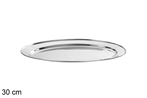 [100515] Oval metal tray 30 cm