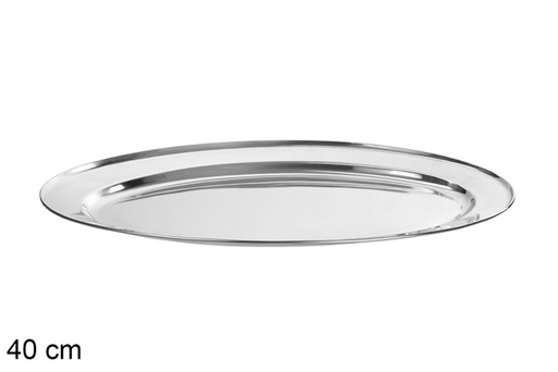 [100517] Oval metal tray 40 cm