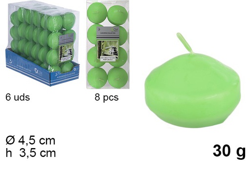 [100596] Pack 8 candele galleggianti da meditazione zen 30 gr