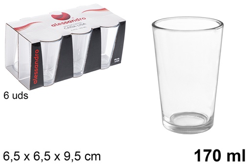 [100665] Pack 6 verres à bière 170 ml