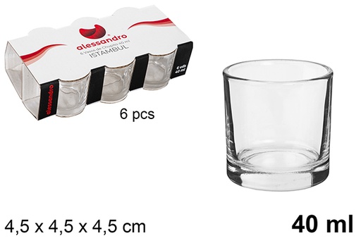 [100816] Pack 6 vasos chupito cristal istambul 40 ml