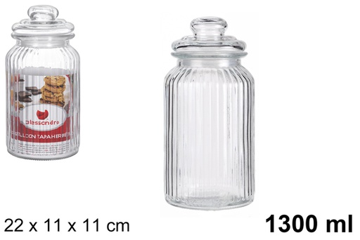 [100822] Bote cristal tapa hermética 1.300 ml