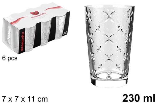 [101688] Pack 6 vasos cristal agua Sicilia 230 ml