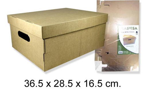 [101762] Caja cartón multiuso marrón 37x29x17 cm