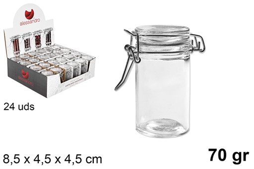 [101848] Round glass spice jar 70 gr.