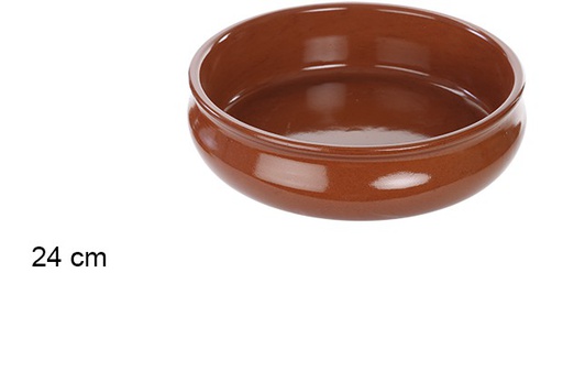 [102038] Casserole en argile bombé 24 cm