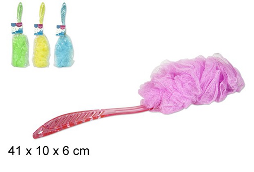 [102350] Round sponge shower plastic handle