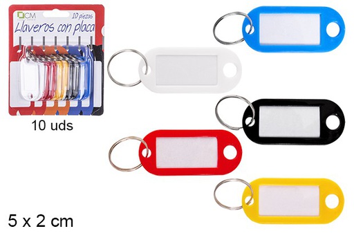 [102352] Pack 10 plaque keychain  