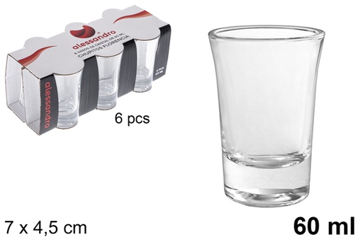 [102452] Pack 6 verre à liqueur florencia 60 ml