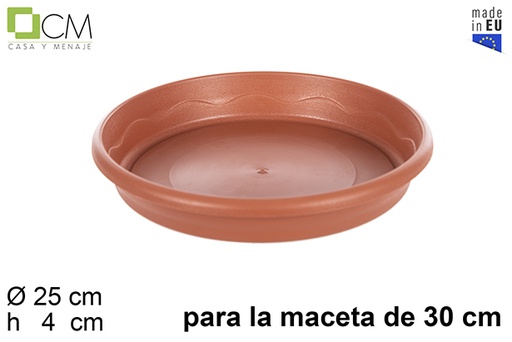 [102743] Assiette pot en terre cuite Elsa 30 cm