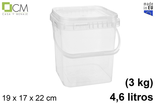 [102745] Contenitore multiuso in plastica quadrato 4.600 ml (3 kg)