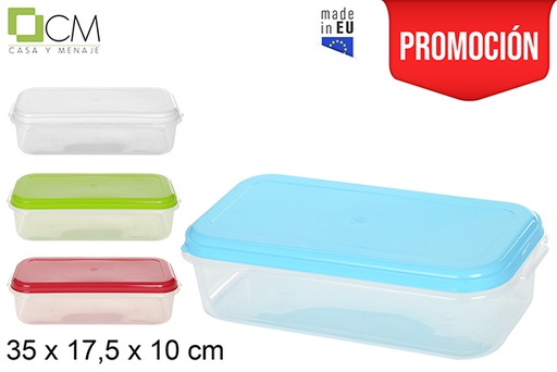 [102859] Lancheira retangular com tampa cores sortidas