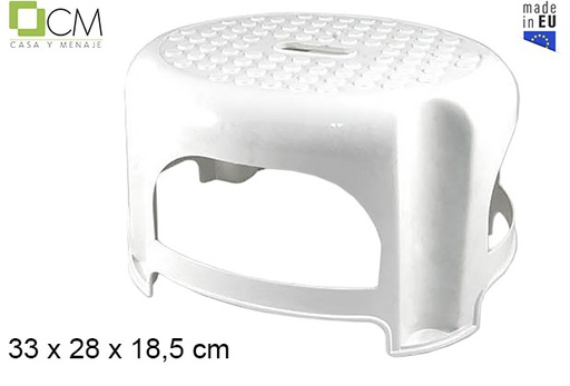 [102880] White plastic stool 33x28 cm