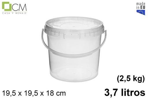 [103111] Récipient en plastique multi-usages carré 3.700 ml (2,5 kg)