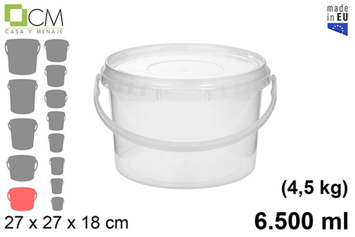 [103115] Récipient en plastique multi-usages carré 6.500 ml (4,5 kg)