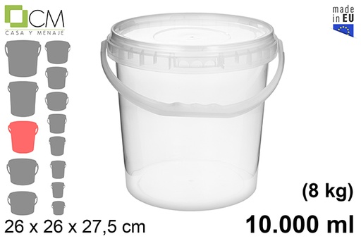 [103119] Squared multipurpose plastic container 10.000 ml (8 kg)