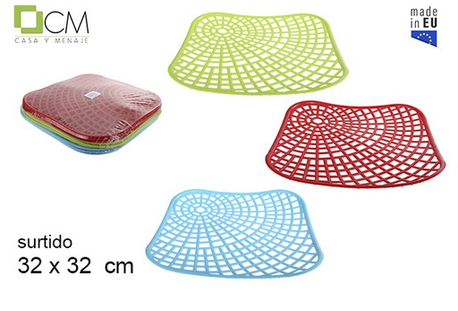 [103177] Plastic draining rack assorted colors 32x32 cm
